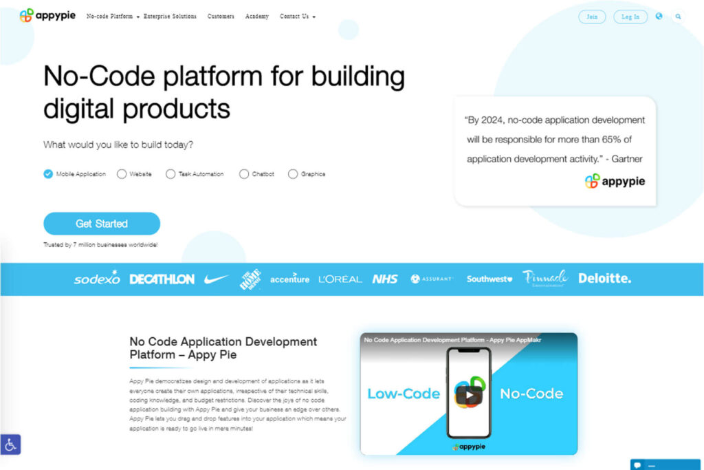 Appy Pie- Development Of Mobile App With Coding And Without Coding