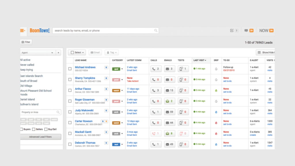 BoomTown- Best Real Estate CRM Software