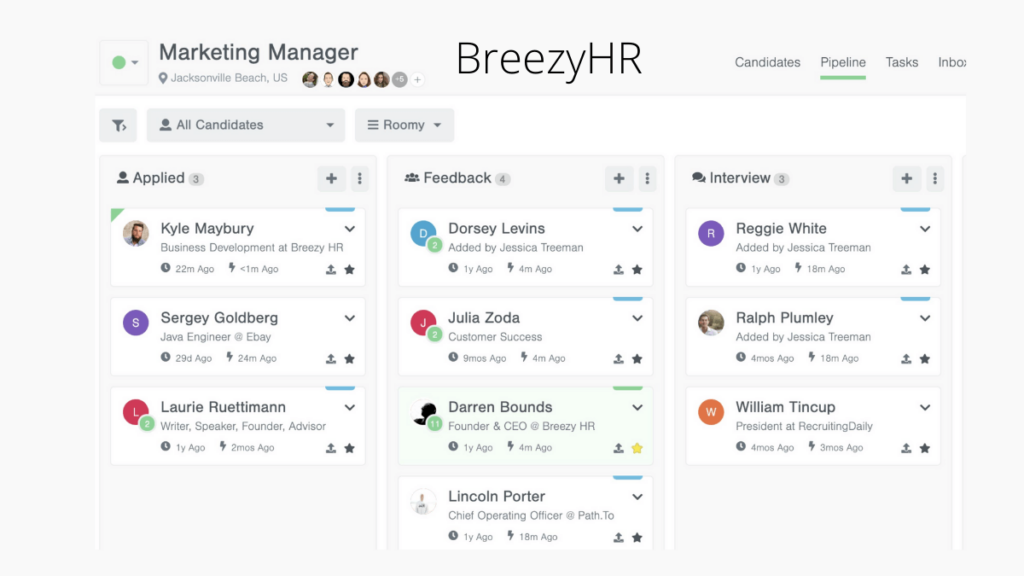 BreezyHR- 15 Job Management Softwares You Should Rely On In 2020
