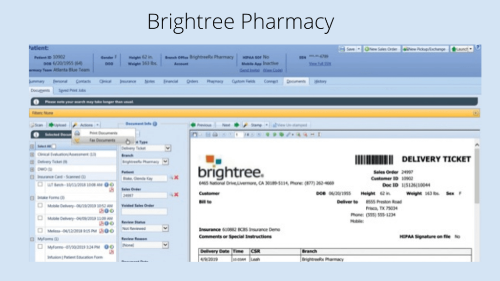 Brightree Pharmacy- 10 Best Pharmacy Software For Improved Medical Practices