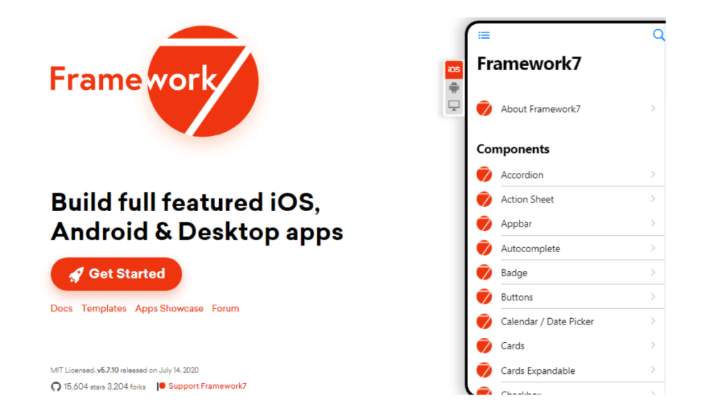 Framework7- Best Android Framework