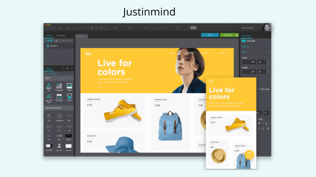 Justinmind- Best Mobile App UI Design Tools