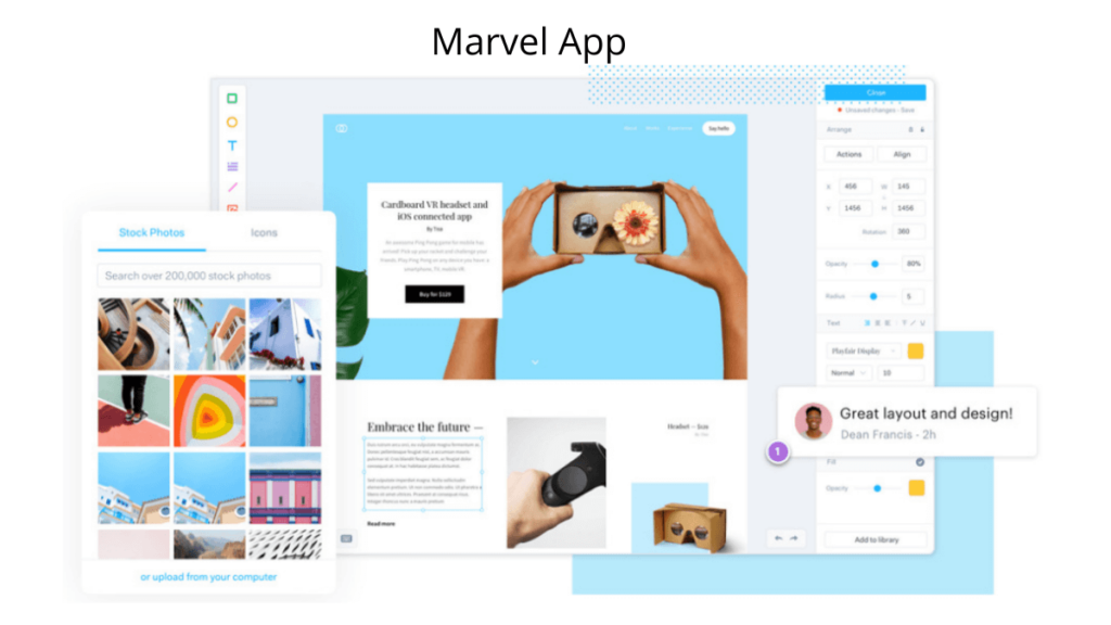 Marvel App- Best Mobile App UI Design Tools