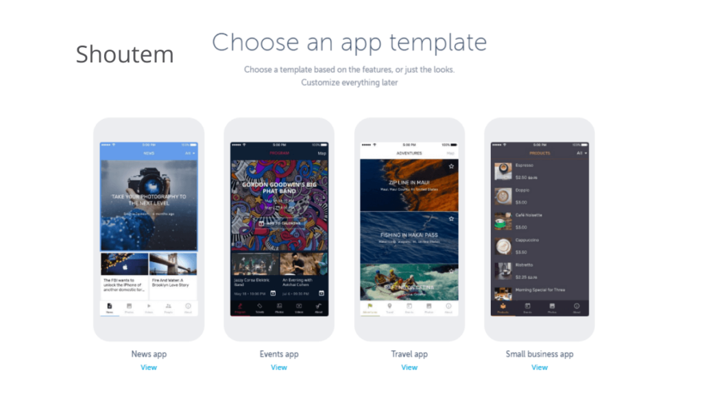 Shoutem- 10 Best Mobile App Development Tools