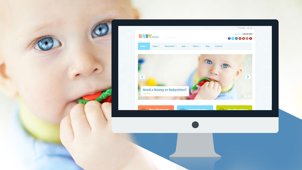 Baby Sitter- Job Portal Website Design Ideas For WordPress CMS