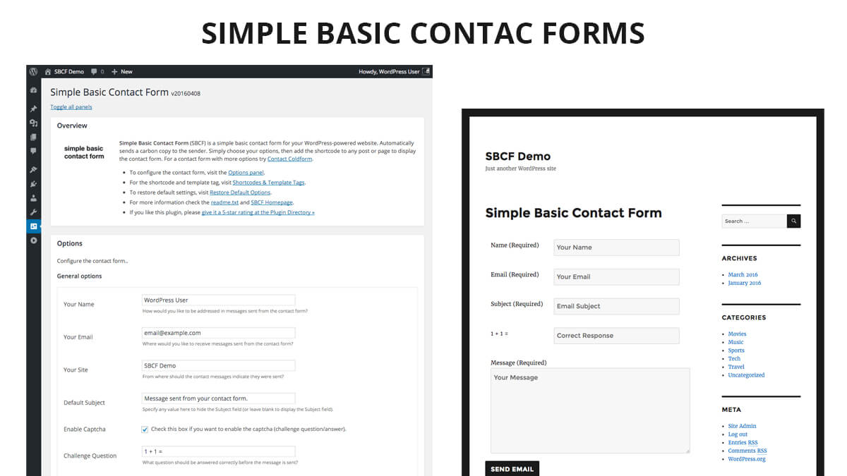Simple Basic- Best WordPress Contact Form Plugins