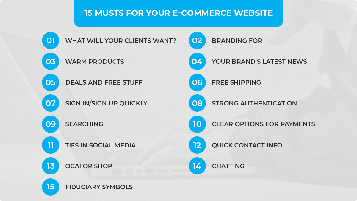 15 Musts for Your E-Commerce Website 