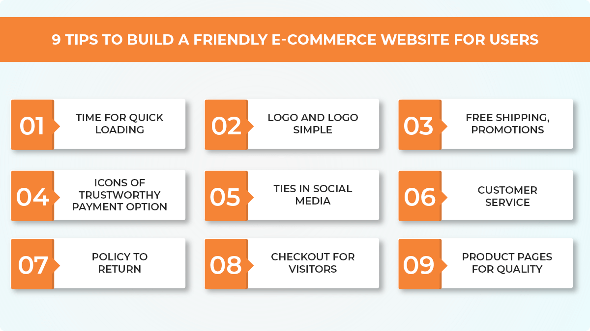 9 Tips To Build a Friendly E-Commerce Website For Users